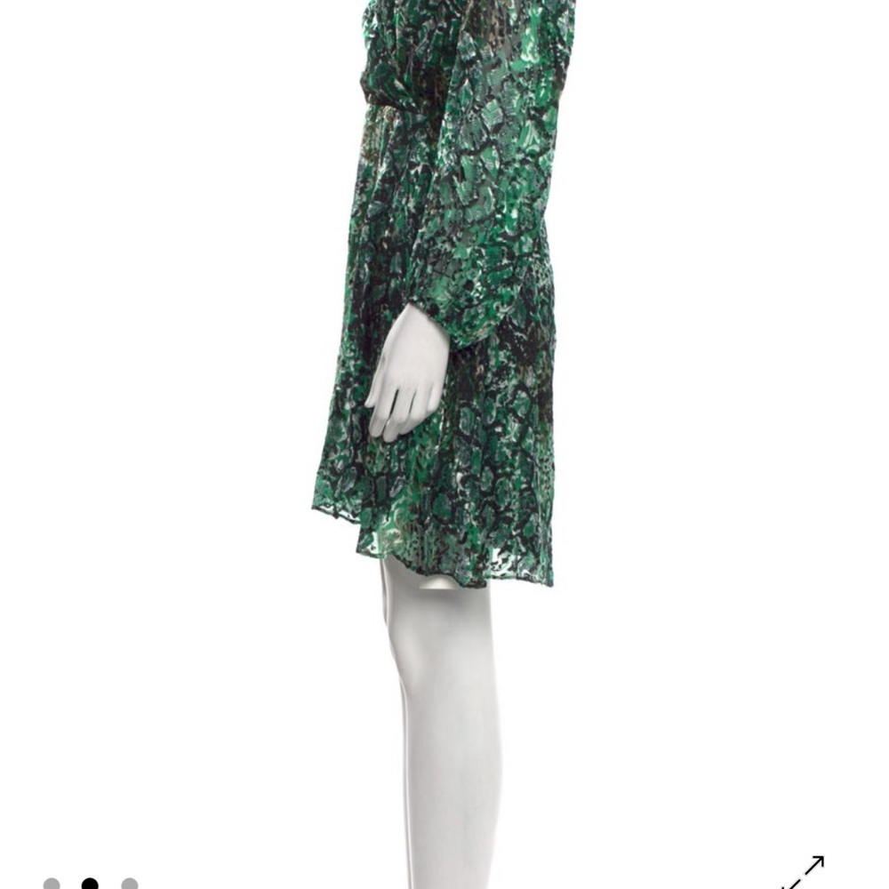 Alice + Olivia Vibrant Green Python, Long Sleeve … - image 2